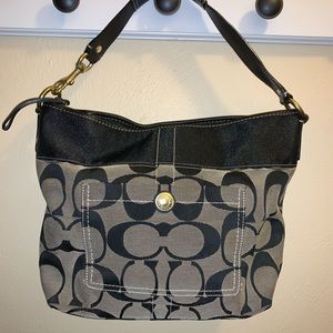 COACH BLACK/GRAY HANDBAG